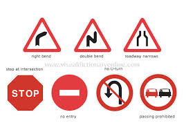 All lessons about road signs and health and safety lessons
