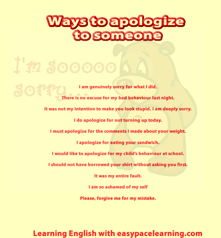 Apologies Apologizing How To Apologize In English