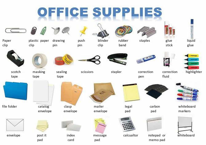 supplies for an office