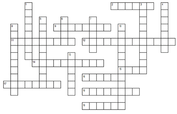 Activities and equpipment crossword exercise