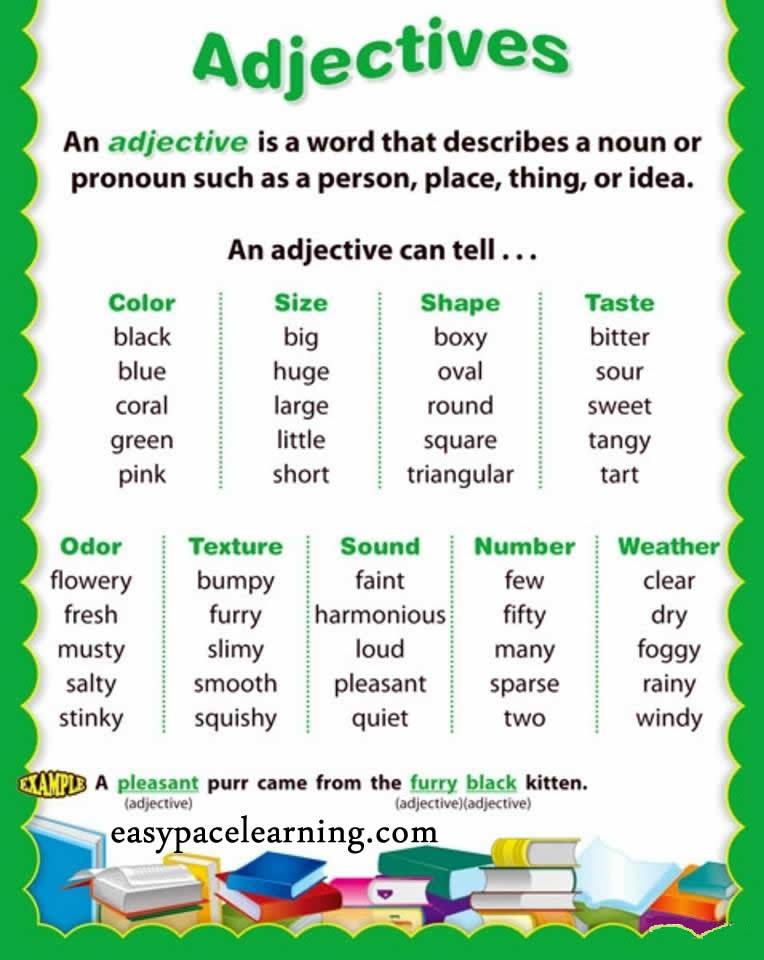 Adjectives Colors Worksheets