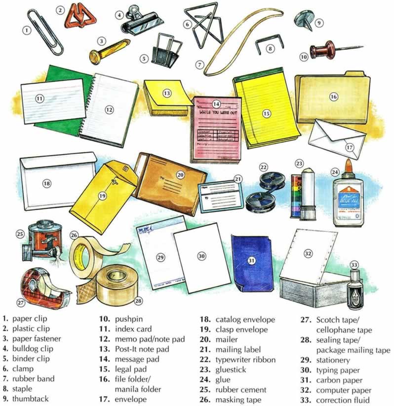 office-supplies-vocabulary-english-lesson